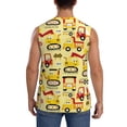 thumbnail image 4 of Goofa Funny Construction Vehicles Printed Men's Sleeveless T-Shirt - Athletic Gym Workout Tank Top for Men - Moisture-Wicking, UPF 30+ Quick-Dry Muscle Tee-XX-Large, 4 of 8