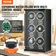 thumbnail image 2 of VEVOR Watch Winder, Watch Winder for 6 Men's and Women's Automatic Watches, with 6 Super Quiet Japanese Mabuchi Motors, Blue LED Light and Adapter, High-Density Board Shell and Black PU, 2 of 9
