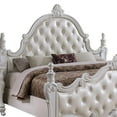thumbnail image 3 of Moni King Bed, White Button Tufted Traditional Upholstery, Solid Wood, 3 of 8