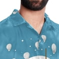 thumbnail image 5 of Tiny teeth Men's Short Sleeve Spread Collar Button Down Beach Print Casual Shirts, 5 of 6