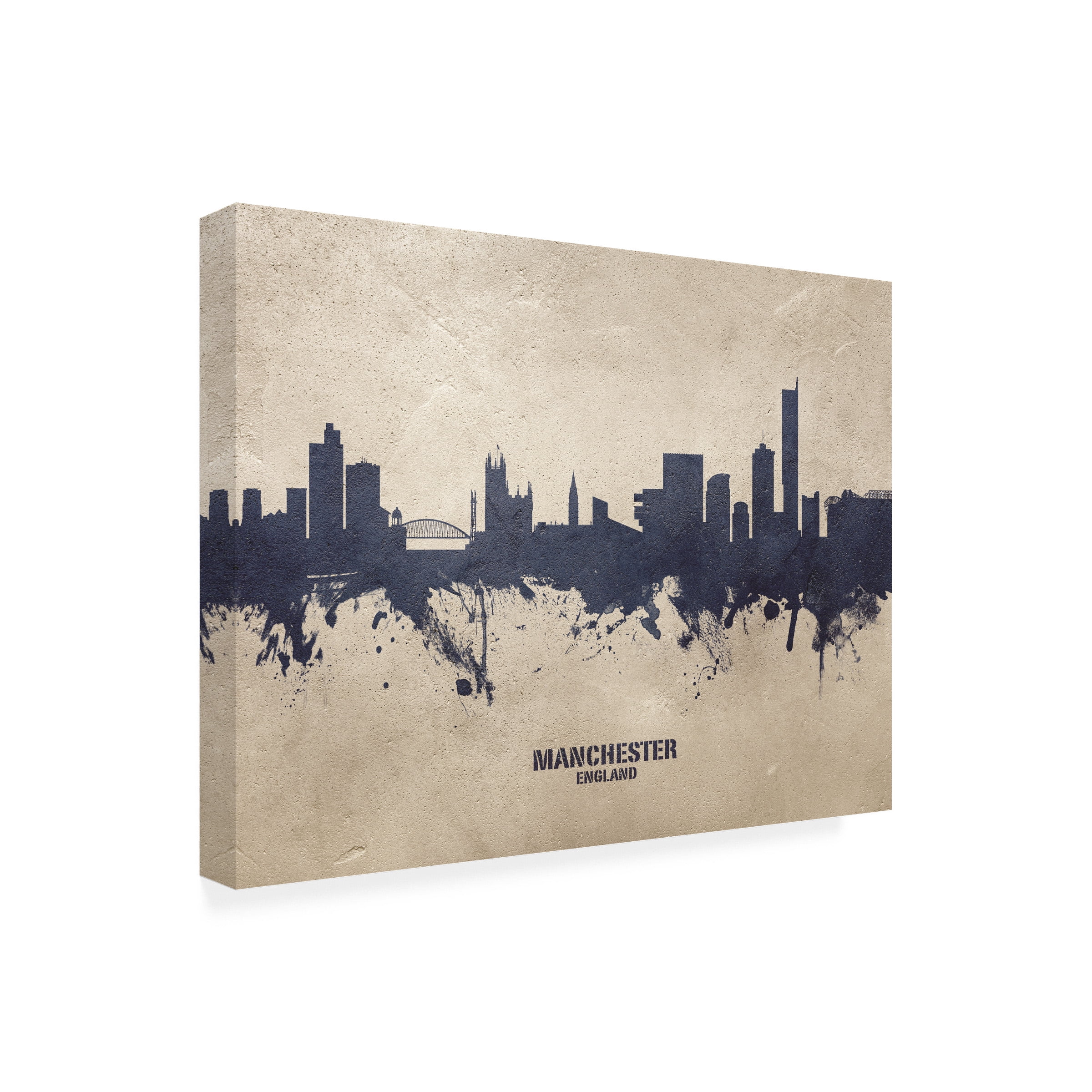 Michael Tompsett 'Manchester England Skyline Concrete' Canvas Art
