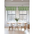thumbnail image 3 of Vintage Forest Green Kitchen Curtain Valances for Windows Farmhouse Short Curtains, Farmhouse Retro Solid Color Linen Texture Rod Pocket Valance Curtain for Bedroom Cafe Living Room 56"x16", 3 of 8