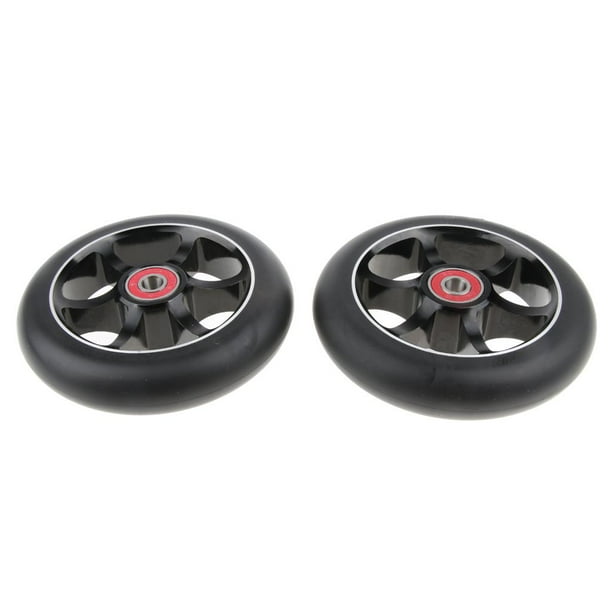 2 Pedazos Rueda de Scooter Pieza de Emergencía Reparación Duradero Bricolaje Negro shamjiam Stunt Scooter Wheel