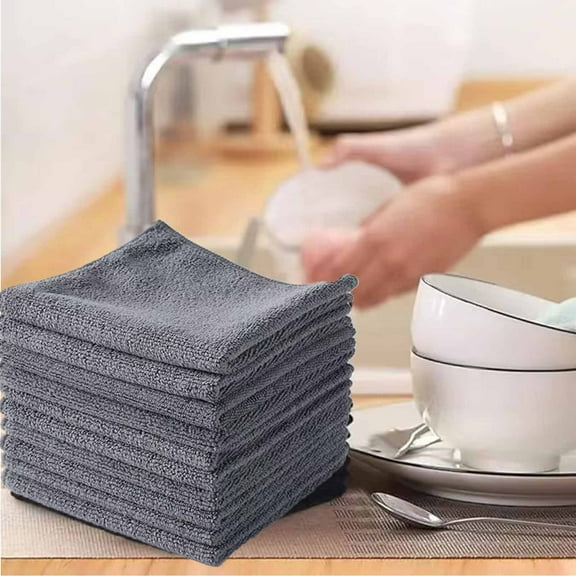 AUHomi Microfiber Squeegee Mopping Towel, Super Absorbent Cleaning Cloth 11.8" x 11.8" Streak Free, Floor Cloth-Rag for Cleaning House, Kitchen, Bathroom - Scratch Free, Easy to Clean