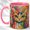 Pink, variant on Rainbow Cat Face Coffee Mug, Colorful Pet Mug, Ceramic 11 oz