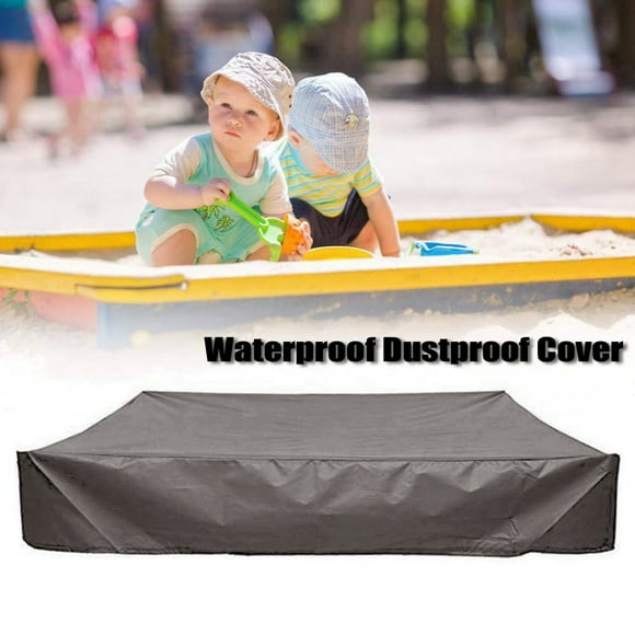 COMTOA Sandbox Sandpit Cover, Large Kids Sandbox Cover for Sand and Toys Protection, Square Sandbox Protective Cover with Drawstring