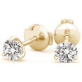 thumbnail image 2 of ANGARA Natural 1 ct Diamond Martini Stud Earrings in 14K Yellow Gold for Women (Size-5.1mm| Color-I-J| Clarity-I1-I2) | April Birthstone, Anniversary Jewelry Gift for Women | Natural Diamond Earrings, 2 of 9