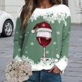 thumbnail image 6 of Futezty Sweaters for Women Christmas Graphic Oversized Sweatshirts Fleece Funny Pullover Party Holiday Tops with Bows, 6 of 9