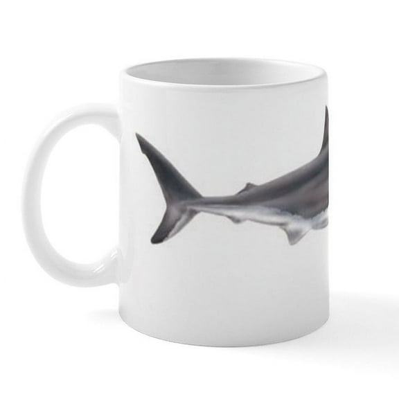 CafePress - Great White Shark Mug - 11 oz Ceramic Mug - Novelty Coffee Tea Cup
