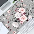 thumbnail image 6 of Extended Gaming Mouse Pad, 35.5x15.75" Non-Slip Oversized Desk Pad Mousepad with Stitched Edges Waterproof Keyboard Mouse Mat Desk Protector for Game, Office and Home, Gray Rose, 6 of 6