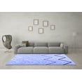 thumbnail image 3 of Ahgly Company Indoor Square Abstract Blue Contemporary Area Rugs, 4' Square, 3 of 4