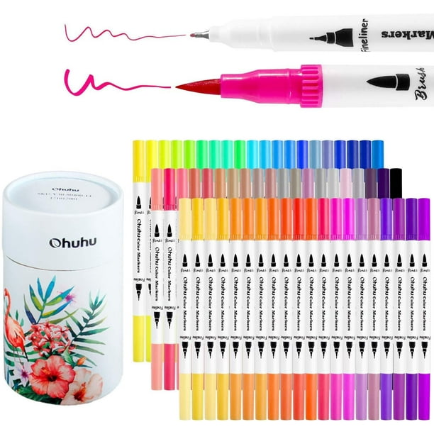 Download Ohuhu Art Markers Dual Tips Coloring Brush Fineliner Color ...