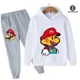 thumbnail image 1 of Ropa de Super Mario Bros para niños, 2-16T, novedad de 2024 Chándal estampado para niño y niña, traje de sudadera y pantalones, chándal para Adolescente, 1 of 1
