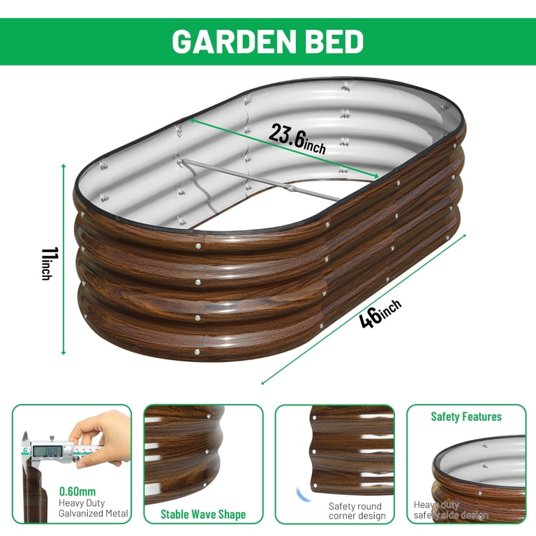 NUGRIART 4x2 ft Galvanized Raised Garden Bed (Set of 2) photo 2