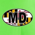 thumbnail image 3 of CafePress - Maryland MD Oval (W/Flag) Light T Shirt - Light T-Shirt - CP, 3 of 4