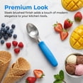 thumbnail image 6 of Ice Cream Scoop, 1 Pcs Stainless Steel Ice Cream Scooper, Comfortable Ergonomic Handle, Easy Release, Easy Clean, for Sorbet Blue 8.9 in, 6 of 7