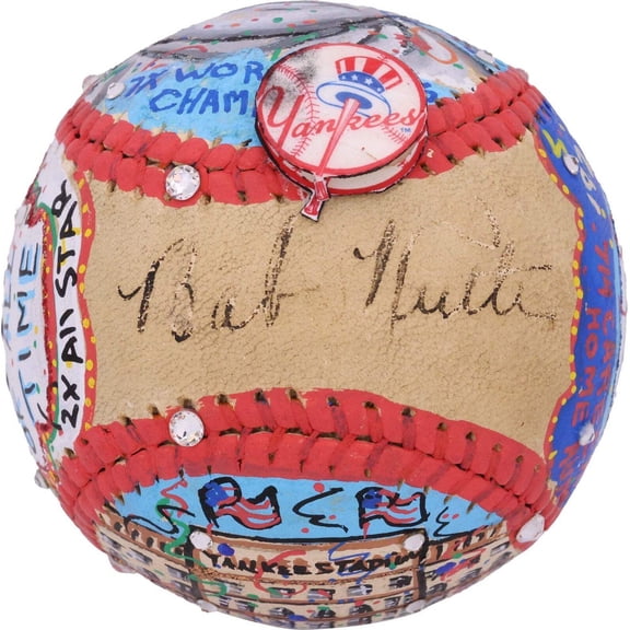 Babe Ruth Signed Charles Fazzino Hand Painted Pop Art Baseball JSA COA 1/1