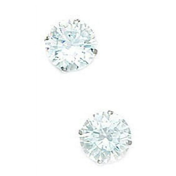 14k White Gold 7mm Ball Earrings