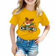 thumbnail image 6 of Povozer Kids Christmas Shirt Boys Girls Boys Girls Christmas Shirts Toddler Kids Merry and Bright Shirt,Size 13-14 Years,Yellow, 6 of 6