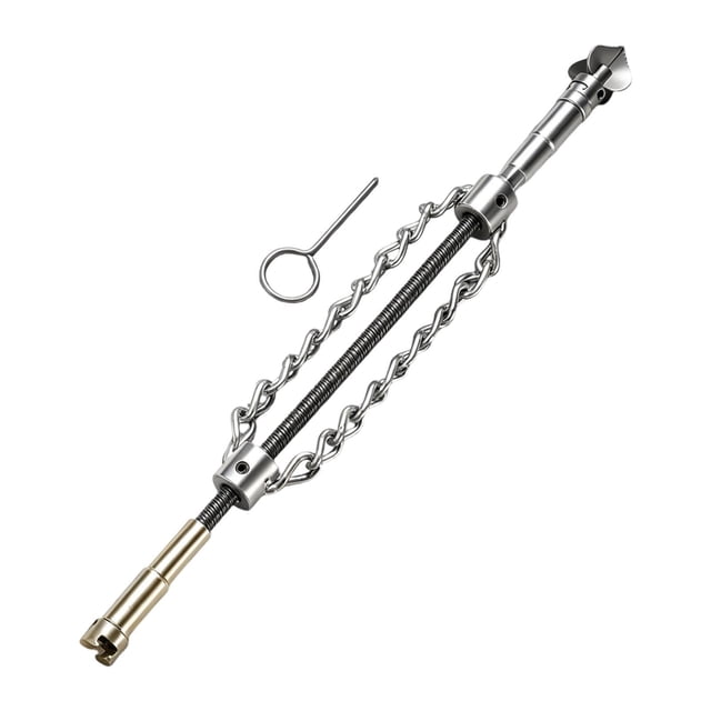 Limpiador de Desagües en Espiral, Limpiador de Tuberías, Espiral de Acero Flexible para Desagües, Removedor de Obstrucciones, para Tuberías de Baño, C Hoja en forma de cruz