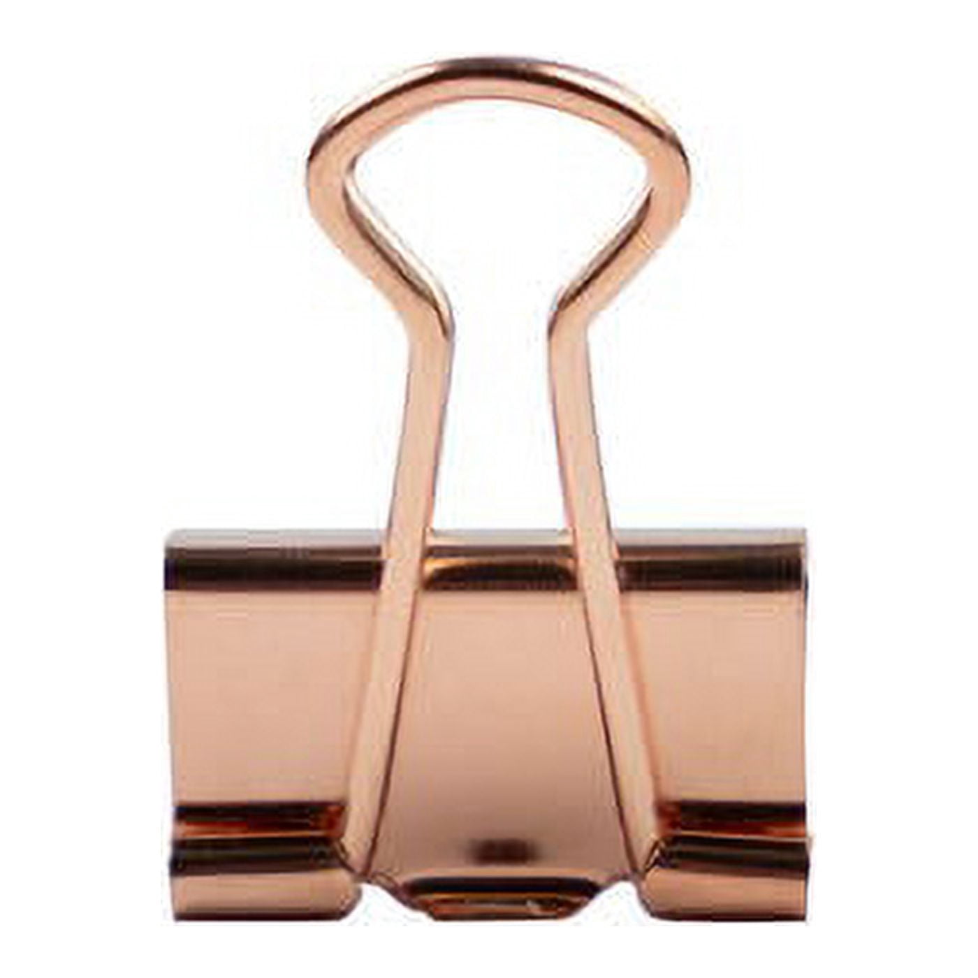JAM Paper Colorful Binder Clips, Small, 3/4 inch (19 mm), Rose Gold, 25 per Pack