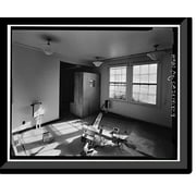 Historic Framed Print, Oakland Naval Supply Center, Administration Building-Dental Annex-Dispensary, Between E & F Streets, East of Third Street, Oakland, Alameda County, CA - 9, 17-7/8" x 21-7/8"