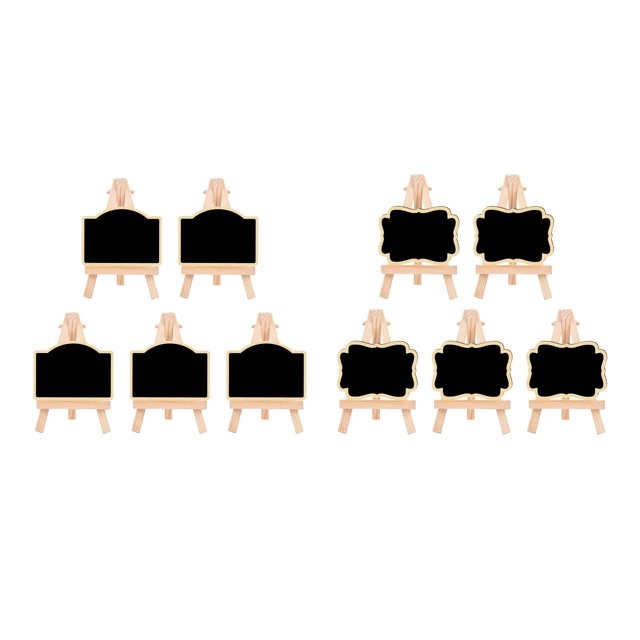 10 mini pizarras de madera para bodas, fiestas y eventos con soportes. Arqueado y Ondulado