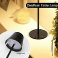 thumbnail image 5 of Ralbay 1 Pack Copper LED Cordless Table Lamp, 4800mAh Rechargeable Battery Lamp, Stepless Brightness Gold IP54 Waterproof Battery Powered Lamps Outdoor Cordless Table Lamps, 5 of 9