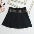 thumbnail image 3 of Sngxgn Women's High Waisted Skirts Tummy Control Pleated Skorts Skirts for Women Shorts(Black,XXL), 3 of 3