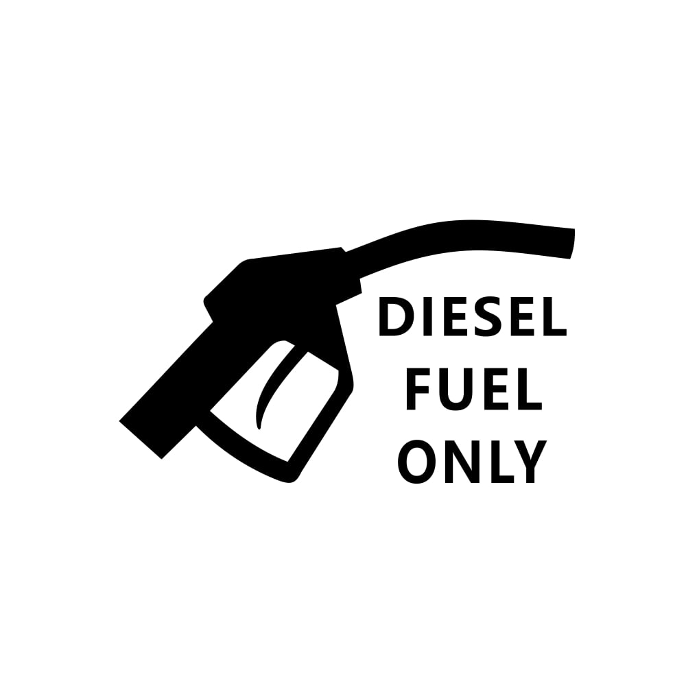 Mulanimo Car Sticker Diesel Fuel Only Warning Stickers Decals Cars Taxi 