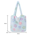 thumbnail image 3 of Bolsa de hombro de felpa a la moda con asa superior para mujerbolso de mano de invierno (flor verde) Ehuebsd Para estrenar, 3 of 3