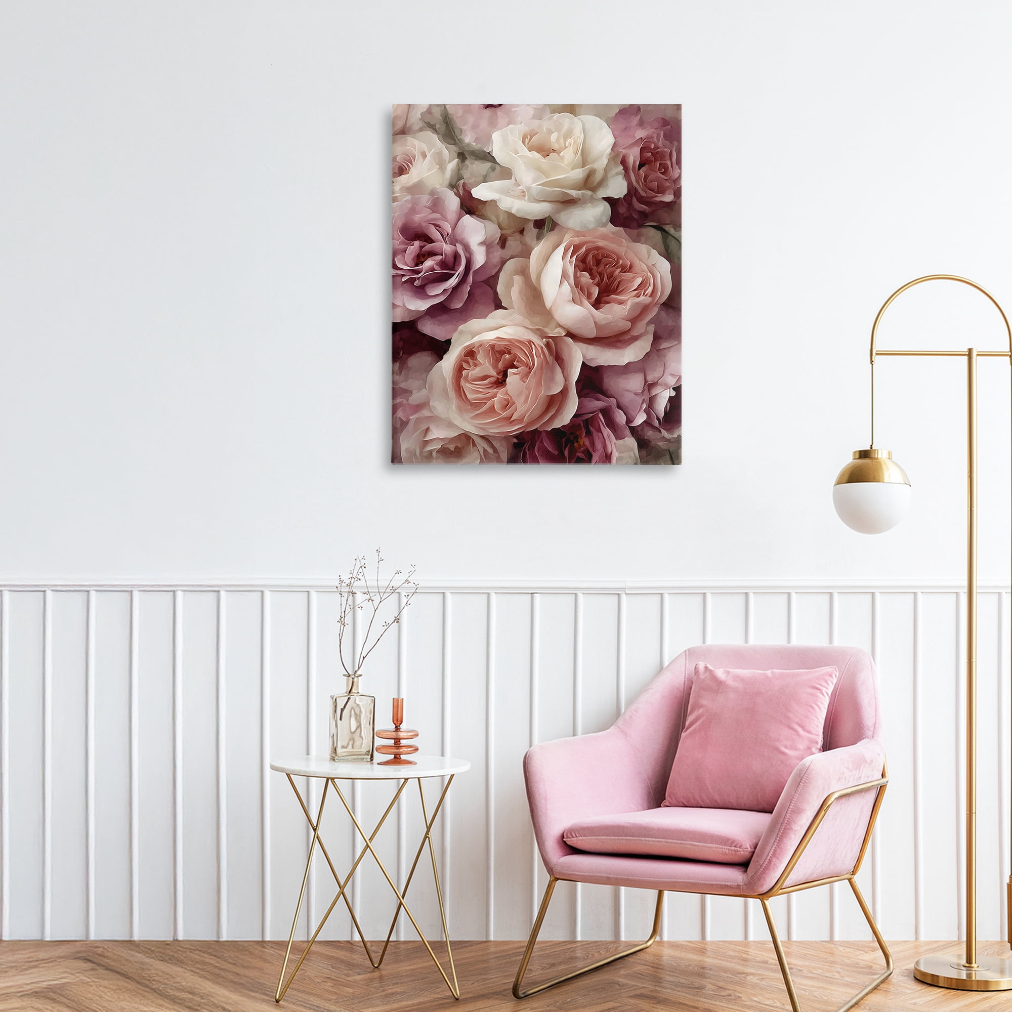 Stupell Industries Sweet Roses in Blush Pink Canvas Wall Art, design by Franklyn Gregory