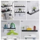 thumbnail image 3 of Cipaher Estantería de Baño No-PunchOrganizador Multifuncional de Pared 40cm con 5 Ganchos, 3 of 5