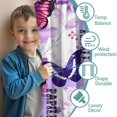 thumbnail image 3 of Blackout Kids Curtains,Purple Butterfly Flower Text Pattern Childrens Insulated Curtains Set Of 2,Bedroom Essentials,Toddler Room Decor 42"x84", 3 of 5