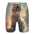 thumbnail image 3 of Pofeuu Sunshine Cloud Kitten Prin Men's Swim Trunks Quick Dry Bathing Suit Swimming Board Shorts Mesh Lining Beach Swimwear-Large, 3 of 6