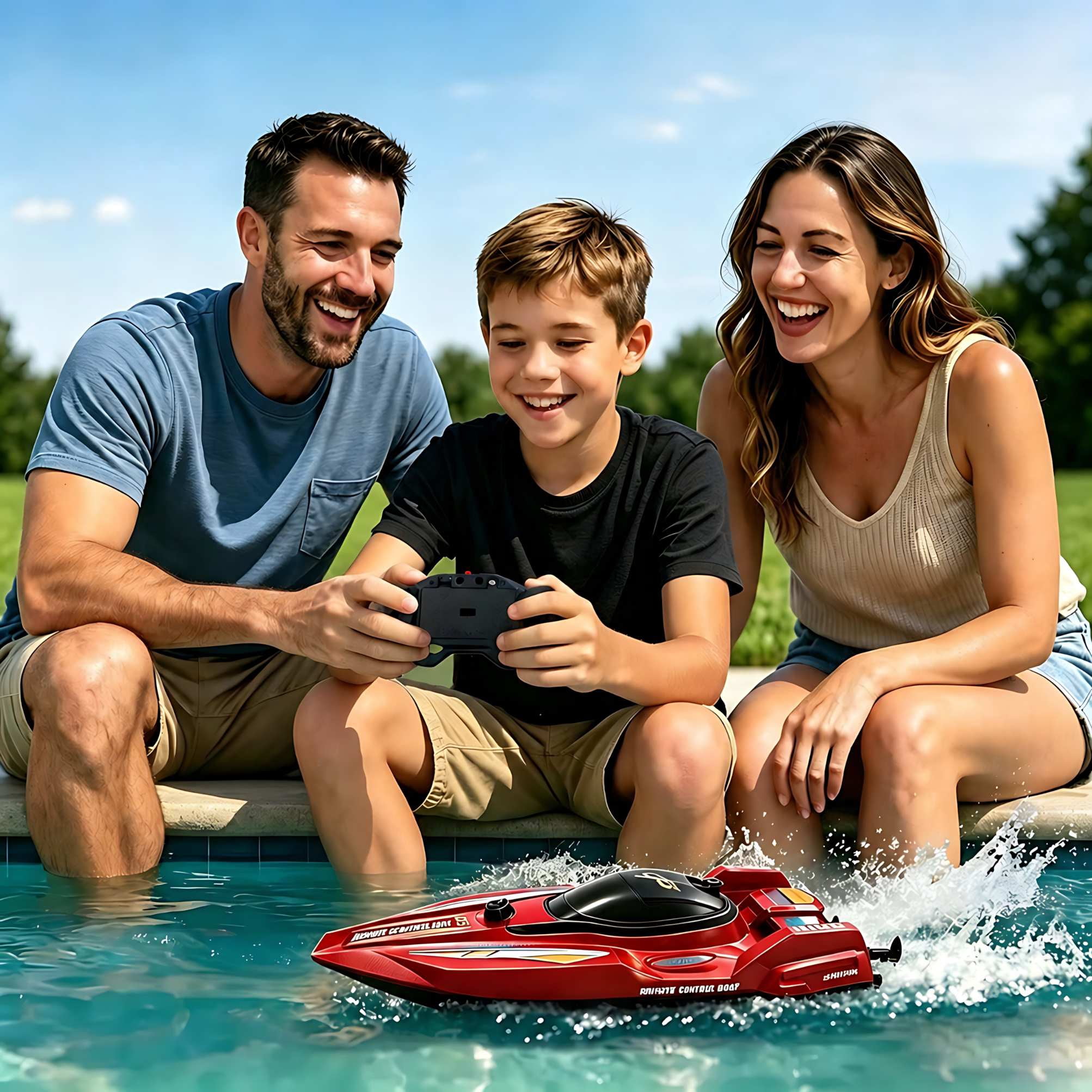 2.4GHz High-Speed Remote Control Racing Watercraft for Pools & Lakes | Dual Motor Waterproof RC Boat for Boys & Girls Ages 8-12