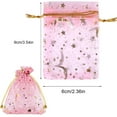 thumbnail image 3 of 100 Pieces Moon Star Organza Jewelry Candy Bags, 2.7x3.5 Inch Sheer  Organza Pouch Small Gift Bags with Drawstring for Wedding Party Favors, 3 of 7
