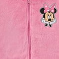 thumbnail image 3 of Disney Minnie Mouse Zip Up Coral Fleece Hoodie with Bow and Ears (Girls), Sizes 2T-7, 3 of 5