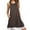 Coffee, variant on Women Casual Summer Sleeveless Loose Round Neck Dresses