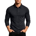 thumbnail image 3 of Workout Shirt Dqueduo Summer Men's Short-sleeved T-shirt Refreshing Breathable Loose-fitting Middle-aged Business Casual Color Top Shirt for Men Black XL, 3 of 8