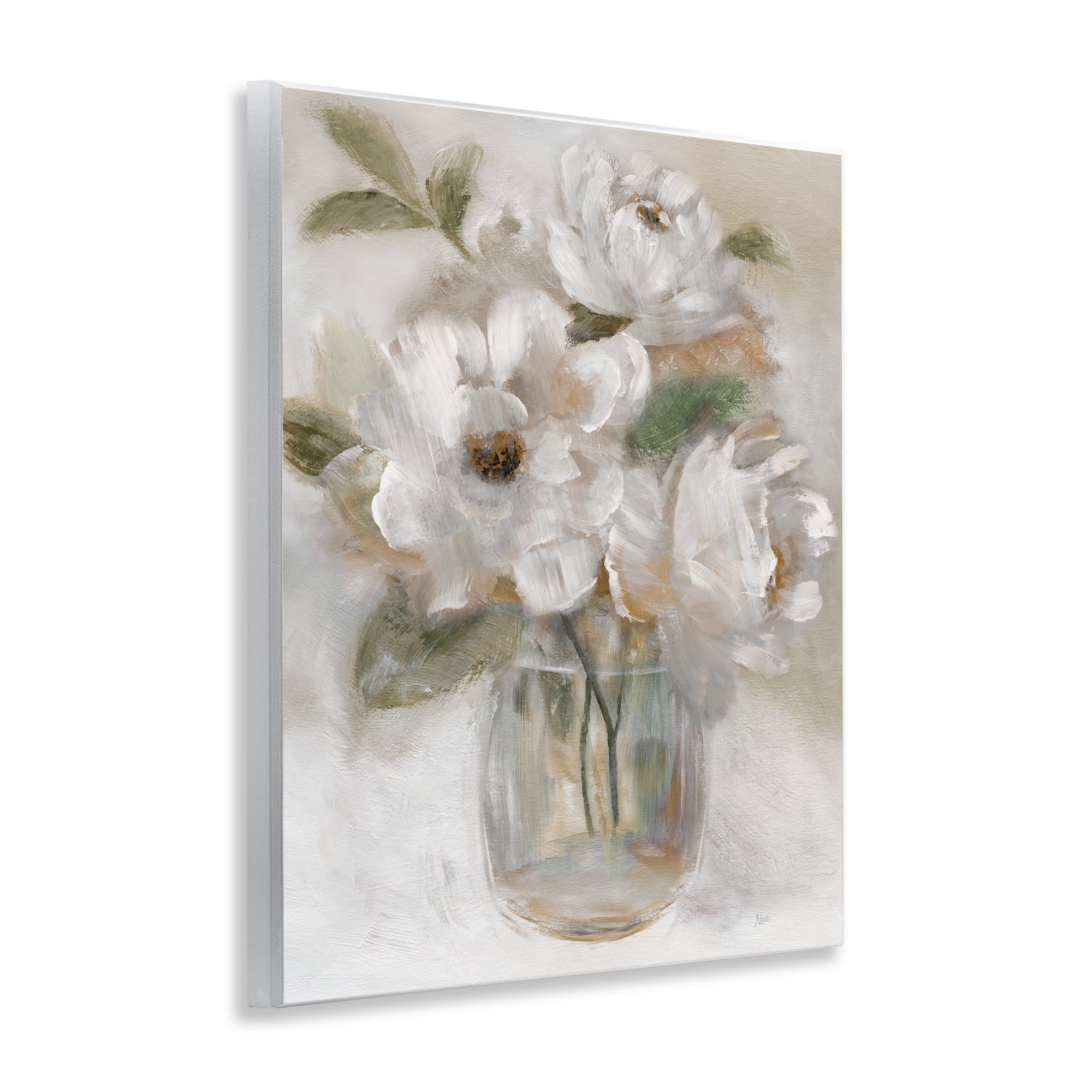 Stupell Industries Brushed Neutrals Bouquet Wall Plaque Art, design by Nan