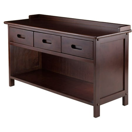 Adriana Entryway Storage Bench Walnut - Winsome