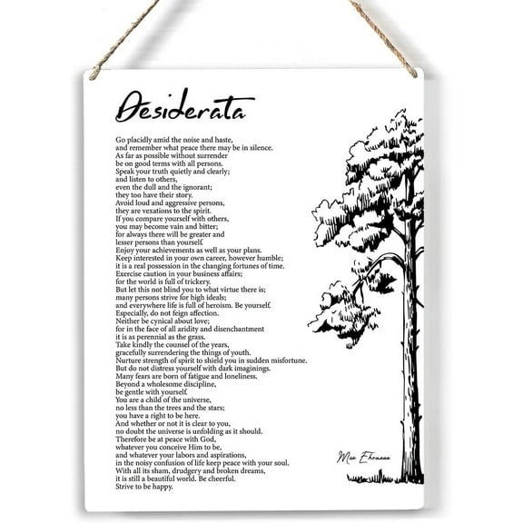 Desiderata Poem Wood Sign Desiderata Poem Wooden Signs Rustic Hanging Plaque Home Office Wall Art 8x10 Literature Sign Wall Decor for Home Office