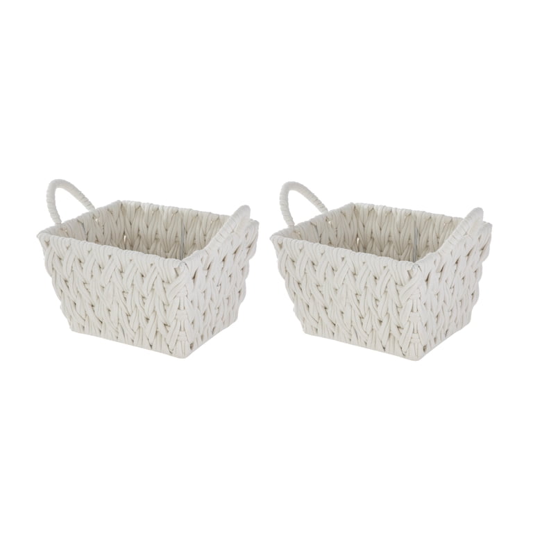Medium Woven Rope Storage Baskets, Set of 2 photo 1