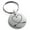Silver, variant on Stainless Steel Heart Love Arrow Engraved Small Medallion Circle Charm Keychain Keyring