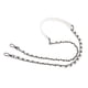 thumbnail image 2 of Correa de cadena de monedero de metal, correa de hombro extensor de bolso cruzado con hebilla intercambiable de cuero de 110 cm DIY para la decoración Negro Cadena Blanco Sunnimix correa de cadena de monedero, 2 of 8