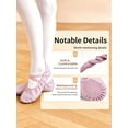 thumbnail image 3 of HWJAD Soft Leather Ballet Shoes for Toddler Little Kid/Big Kid Girls Boys Lace-Free Dance Slippers Ballerina Shoes, 3 of 9