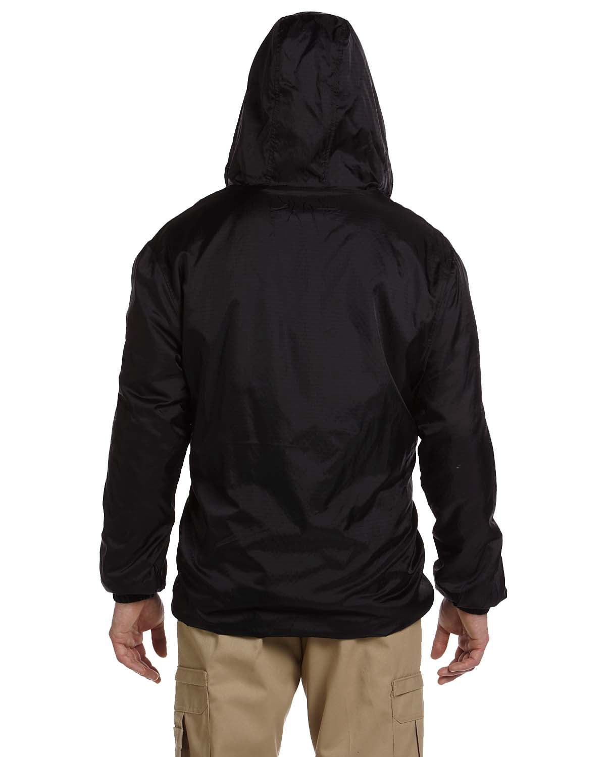 Men's Fleece Lined Hooded Nylon Jacket