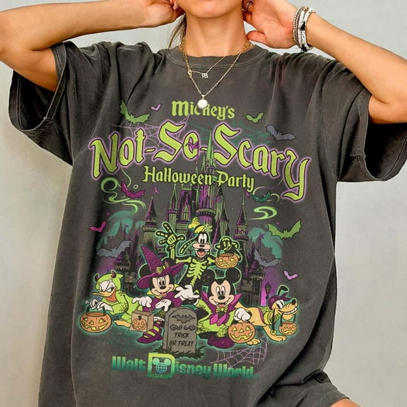 Retro Mickey's Not So Scary Halloween Party 2025 Comfort Colors T-Shirt, Mickey & Friends 2025 Halloween, Disney Halloween Party Shirt