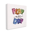 thumbnail image 2 of Stupell Industries Play All Day Phrase Funk Kids Retro Lettering,24 x 24, Design by Raye Allison Creations, 2 of 5